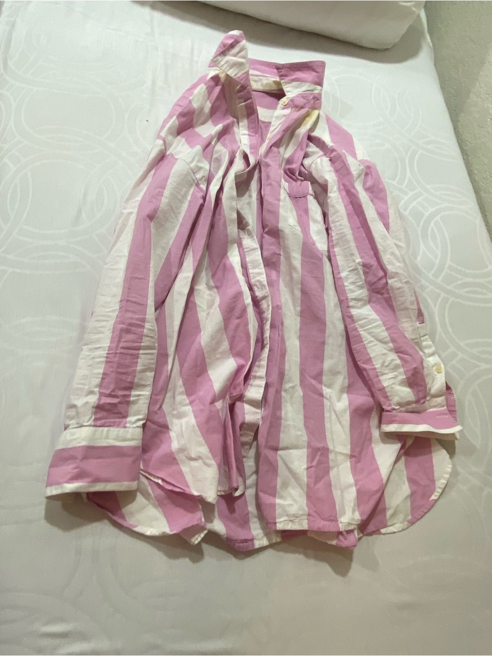 Pink stripe collared shirt by Nords